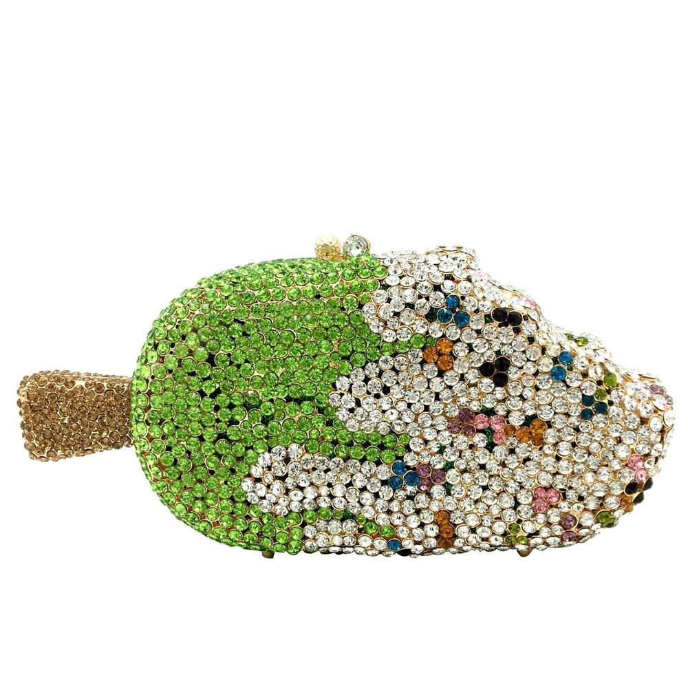 7631 Novelty Popsicle Crystal Clutch Bag Icecream Evening Handbags Bridal